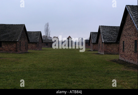 Todeszone in Auschwitz-Birkenau ehemaligen Nazi-deutschen Konzentrationslagers Stockfoto