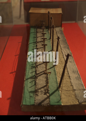 Modell des Deutsch-innere Grenze, Ausstellung DDR, Deutsche Demokratische Republik Stockfoto