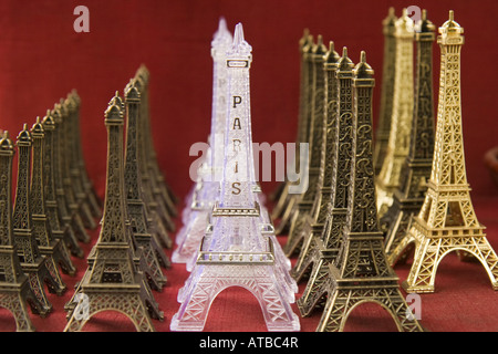 Miniature Eiffel Towers, Frankreich, Paris Stockfoto