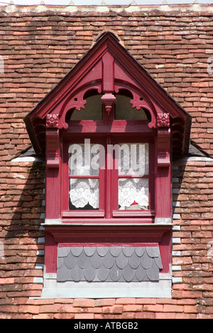 gemütliche Schlossfenster Stockfoto