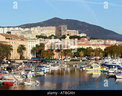 Hafen von Ajaccio auf Korsika, Frankreich, Corsica Stockfoto