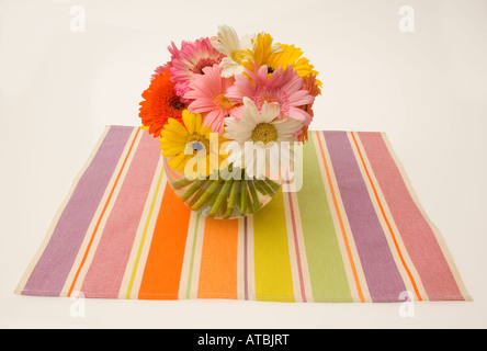 Vase Gerbera oder Herbers Stockfoto