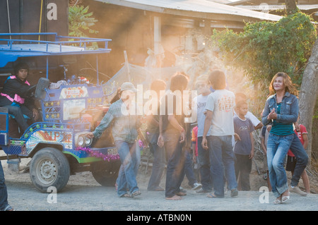 Feiern im Isan im Nordosten von Thailand Stockfoto