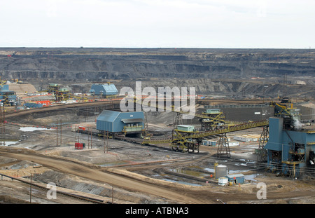 ÖLSAND, Alberta, Kanada. Weltweit größten Erdöl-Ressource-Becken. Stockfoto