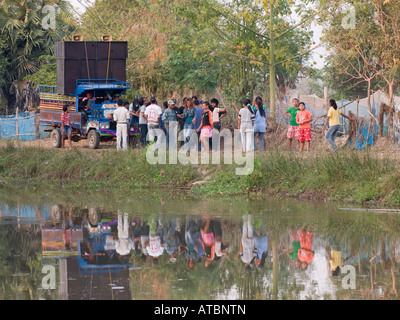 Feiern im Isan im Nordosten von Thailand Stockfoto