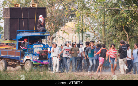 Feiern im Isan im Nordosten von Thailand Stockfoto