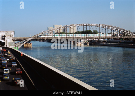 Austerlitz-Viadukt, Paris, Frankreich Stockfoto