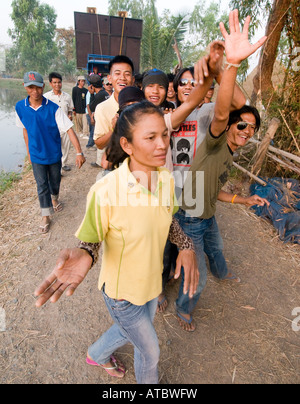 Feiern im Isan im Nordosten von Thailand Stockfoto