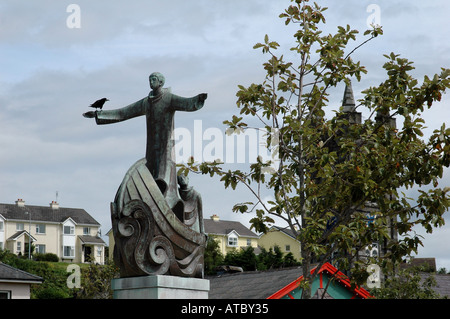 Statue von St. Brendan der Navigator in Bantry Co Cork Stockfoto