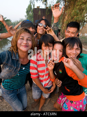 Feiern im Isan im Nordosten von Thailand Stockfoto