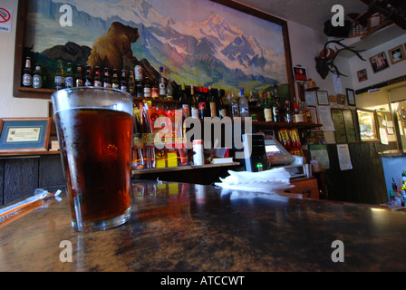 Innere des Fairview bar Talkeetna Alaska Stockfoto