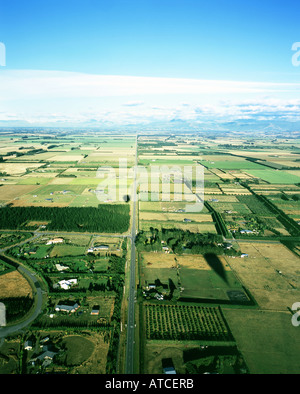 Schatten der Ballon am Canterbury Plains in der Nähe von Christchurch Neuseeland Südinsel Stockfoto