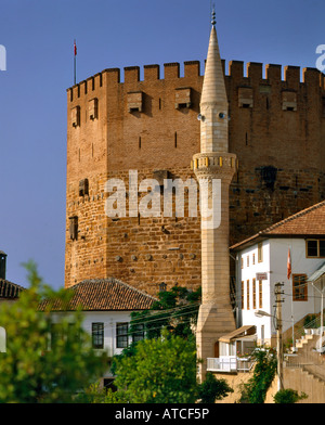 Burg von Alanya und Moschee Türkei Stockfoto