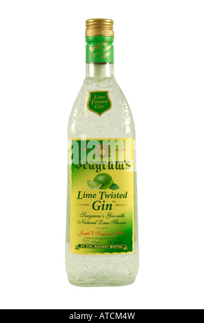 Seagram s Lime Twisted Gin Flasche Stockfoto