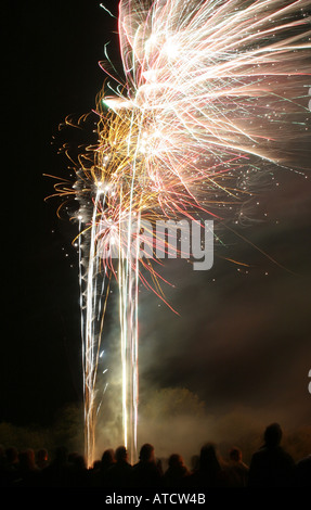 Lokale Feuerwerk in Dorset, Großbritannien Stockfoto
