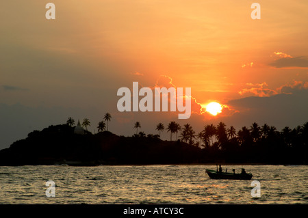 Sunset Beach Sri Lanka Insel tropischen Galle Stockfoto
