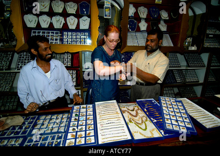 Galle Sri Lanka Edelstein Schmuck Juwelier Stockfoto