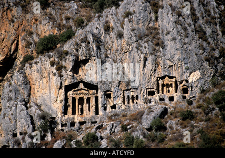 Rock Roman schneiden Gräber Lykien Lykische Stadt Myra Türkei (heute Kale Demre) Stockfoto