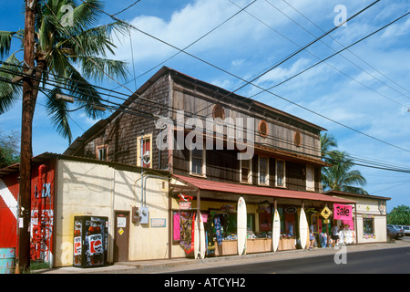 Surfshop in Haleiwa, North Shore, Oahu, Hawaii, USA Stockfoto