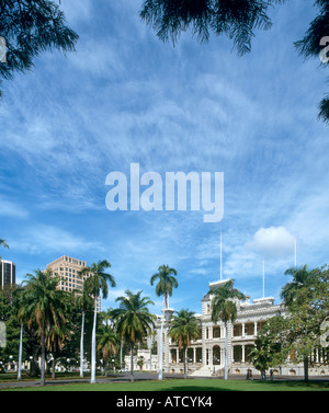 Iolani Palast, Honolulu, Oahu, Hawaii, USA Stockfoto