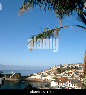 Der Hafen in der Süd-Küste angeln Dorf von Camara de Lobos (wo Winston Churchill zum Malen), Madeira, Portugal Stockfoto