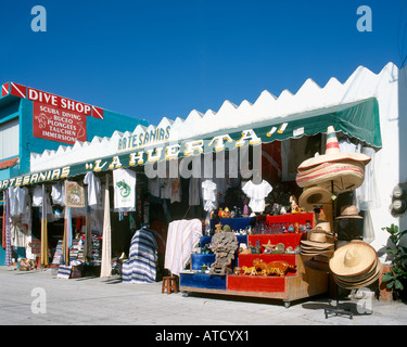 Laden auf der 5th Avenue, Playa del Carmen, Riviera Maya, Quintana Roo, Halbinsel Yucatan, Mexiko Stockfoto