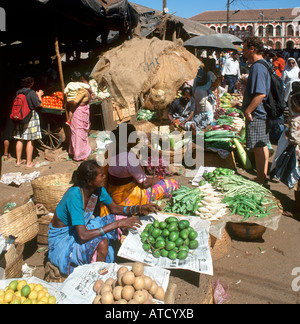 Straßenmarkt, Margao, Goa, Indien Stockfoto