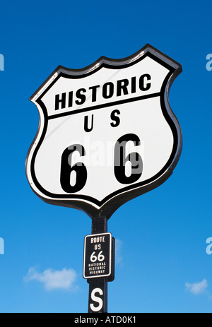 Route 66 Schild Springfield Illinois USA Stockfoto