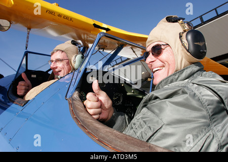 Valparaiso Indiana,Porter County Municipal Airport,Indiana Aviation Museum,Geschichte,1941 PT 17 Stearman,Pilot,Cockpit,IN061007086 Stockfoto