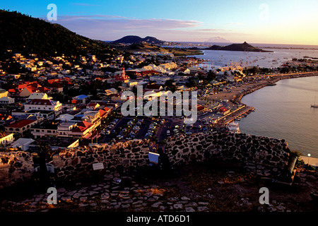 Blick vom Fort St. Louis Marigot St. Maarten Stockfoto