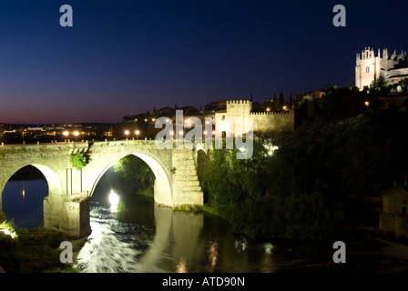 Alcantara Brücke in Toledo, Spanien Stockfoto