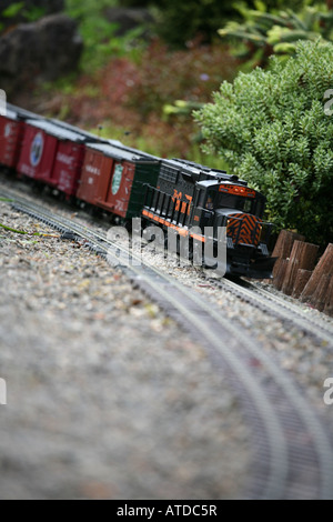 Modell Zug im freien Stockfoto