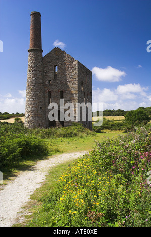 Pascoes Motor Pumpenhaus im Süden Wheal Frances Mine Cornwall UK. Stockfoto