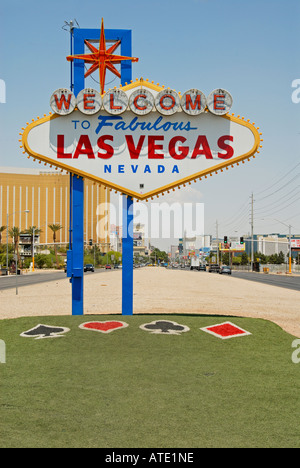 Herzlich Willkommen Sie in der fabelhaften Las Vegas Nevada Stockfoto