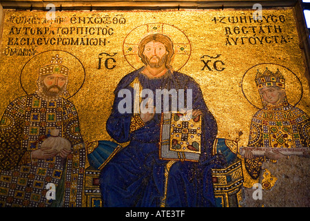 Mosaik Detail in der Hagia Sophia, Istanbul, Türkei Stockfoto