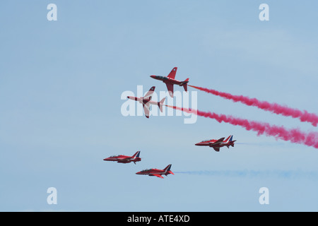 Rote Pfeile Royal Air Force Display Team bei RAF Waddington internationale Airshow 2006 Stockfoto