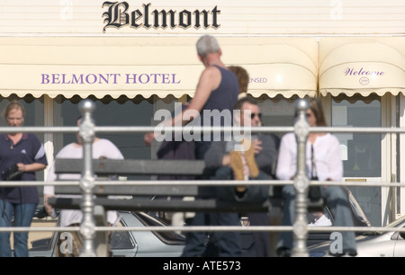 Blackpool Promenade Hotel Stockfoto