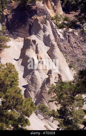 Die Paisaje Lunar, bekannt als Lunar Landschaft-Kanarische Inseln-Spanien Stockfoto