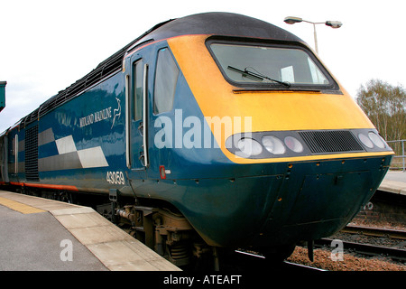 43059 HST Midaland Mainline Eisenbahngesellschaft in Chesterfield Station East Midlands Linie England UK Stockfoto