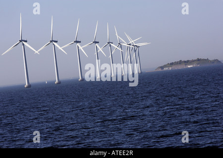 Ein Offshore-Windpark, Kopenhagen, Dänemark Stockfoto