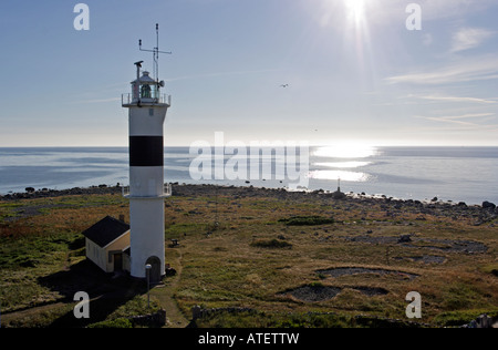 Leuchtturm im Abendlicht Stockfoto