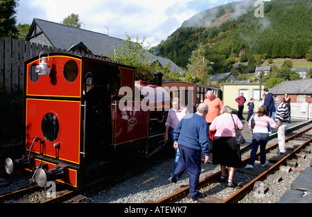 Corris Schmalspurbahn auf Gwynedd Powys Grenze North Wales UK aus der 1850er Jahre Stockfoto