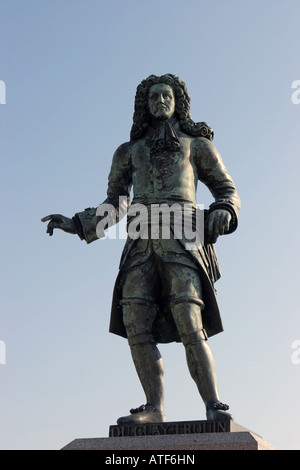 Statue des französischen Freibeuter und Marine Kommandant Duguay-Trouin in Saint Malo, Bretagne Stockfoto