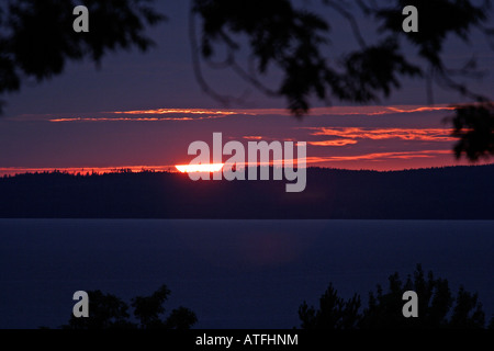 Sunset over the lake Stockfoto