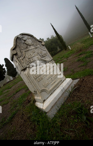 Alte Rose Hill Cemetery in Somersville, Kalifornien auf Donnerstag, 10. Januar 2008. (Foto von Kevin Bartram) Stockfoto