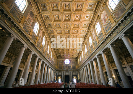 Hauptschiff der Basilika Santa Maria Maggiore, Rom Stockfoto