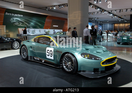 Aston Martin DBR9 Rennwagen auf der North American International Auto Show 2005 Stockfoto