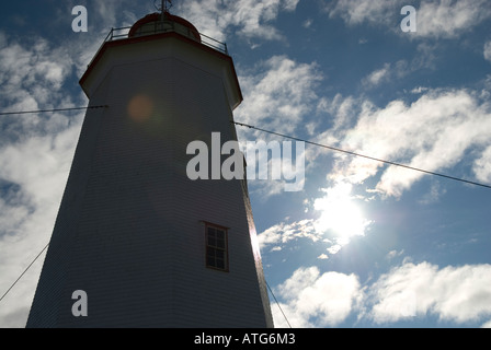 Stock Bild von Miscou Leuchtturm auf Miscou Insel New Brunswick Stockfoto