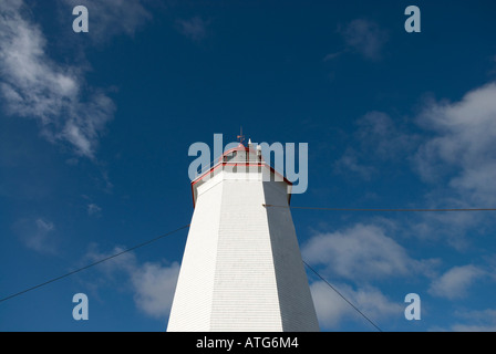 Stock Bild von Miscou Leuchtturm auf Miscou Insel New Brunswick Stockfoto