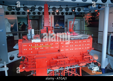 Oil Rig Modell Schifffahrtsmuseum Aberdeen Stockfoto